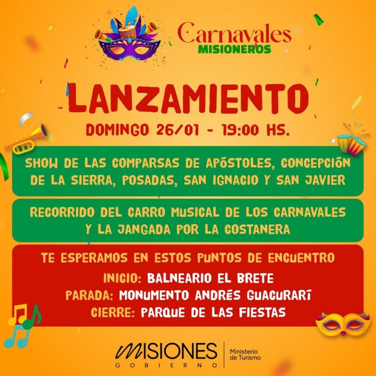 Lanzamiento Carnaval 2025. A las 19:00 horas.