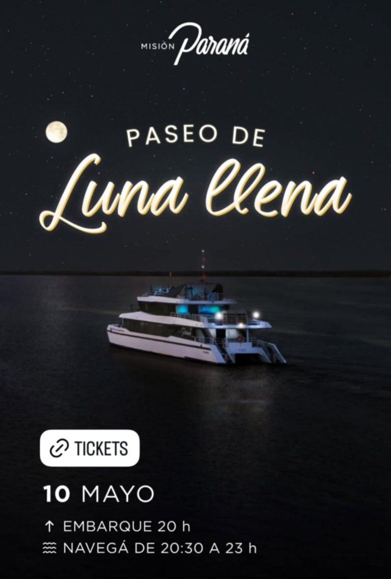 Paseo de Luna Llena en el Catamarán Misión Paraná.