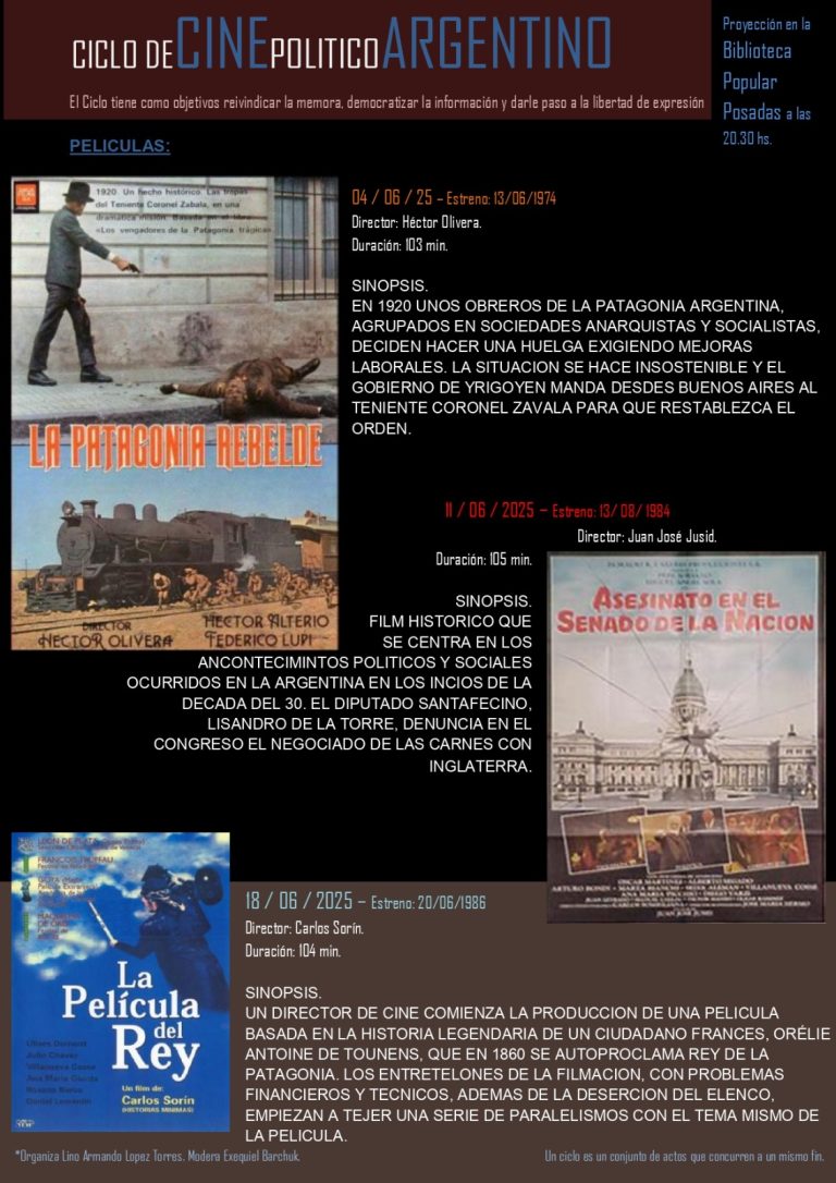 Cineclub: Ciclo de Cine Político Argentino