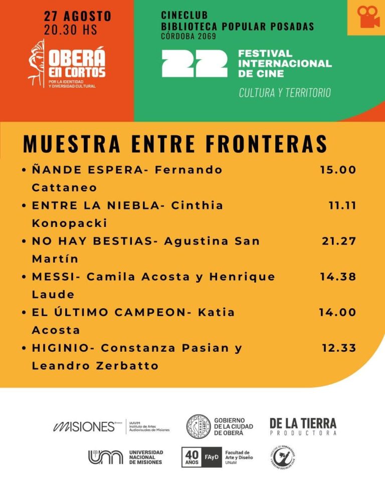 Cineclub: Festival Oberá en cortos presenta su Muestra «Entre Fronteras»
