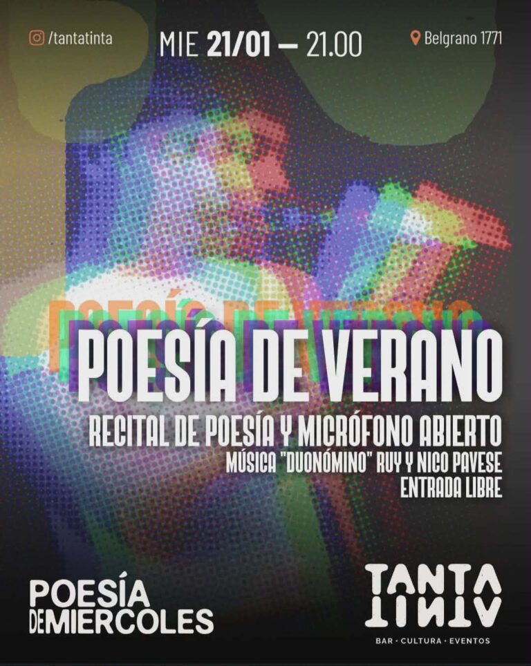Poesía de Verano, recital de poesía y micrófono abierto