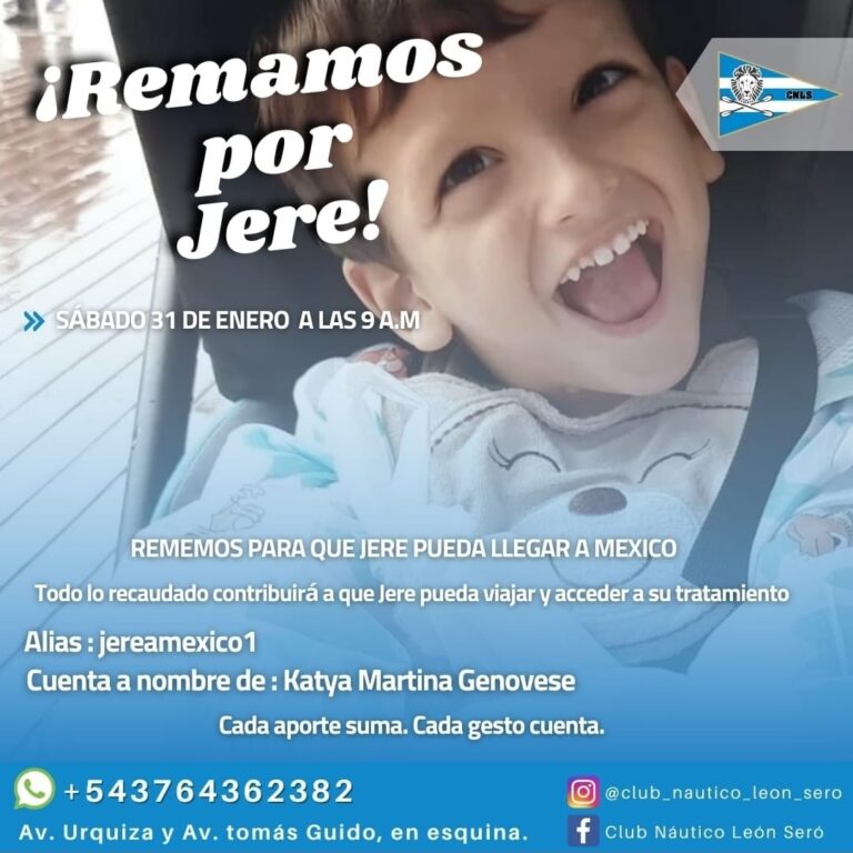 «¡Remamos por Jere!». Evento solidario