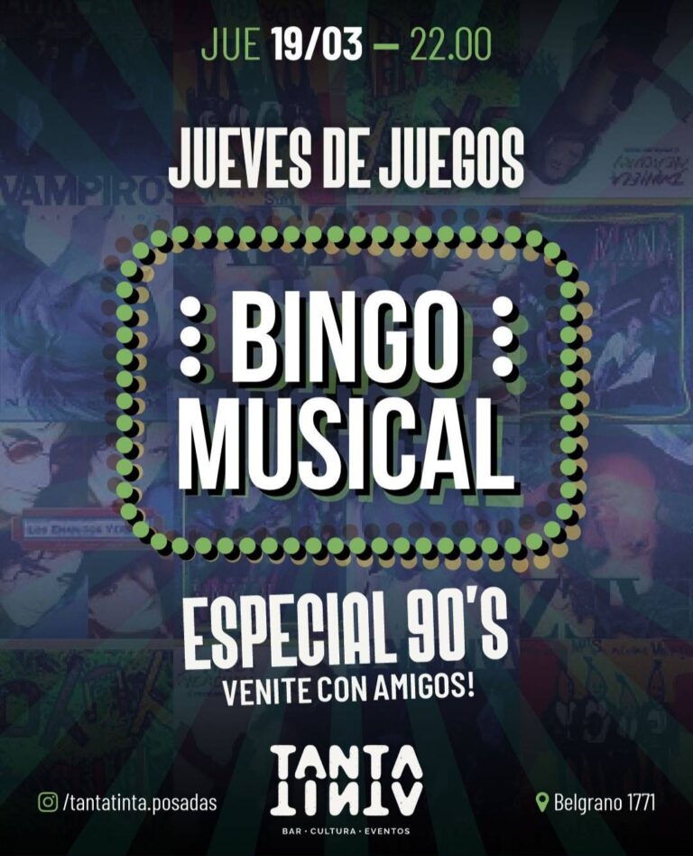 Bingo Musical, especial los 90’s
