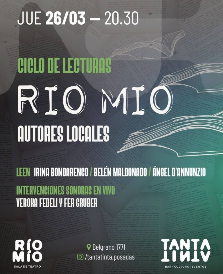 Ciclo de Lecturas Río Mío, Autores Locales