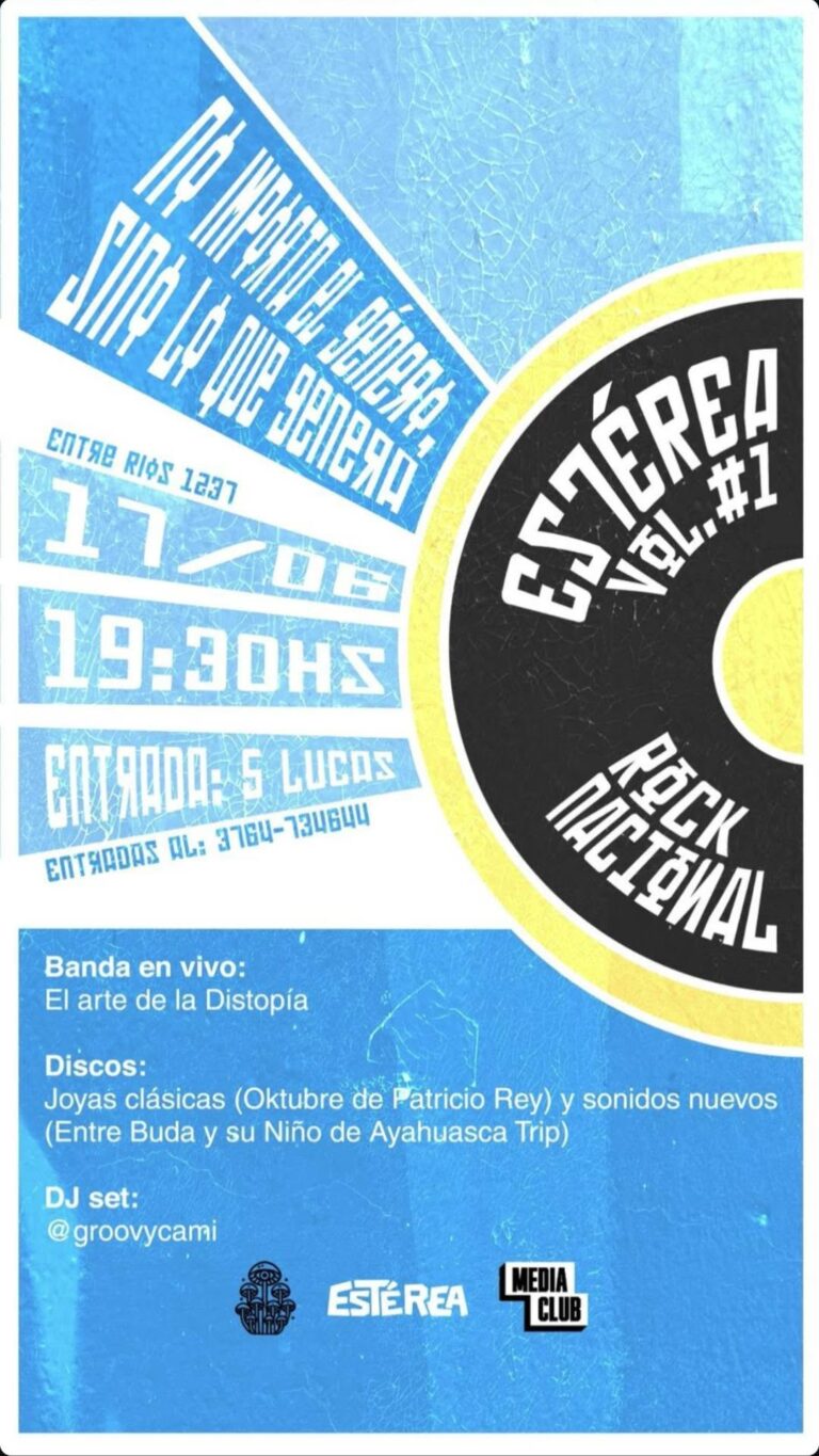 Estérea vol #1 presenta una experiencia musical de la mano de Oktubre de PR y Entre Buda y su Niño de Ayahuasca y presentación de la Banda El Arte de la Distopía.