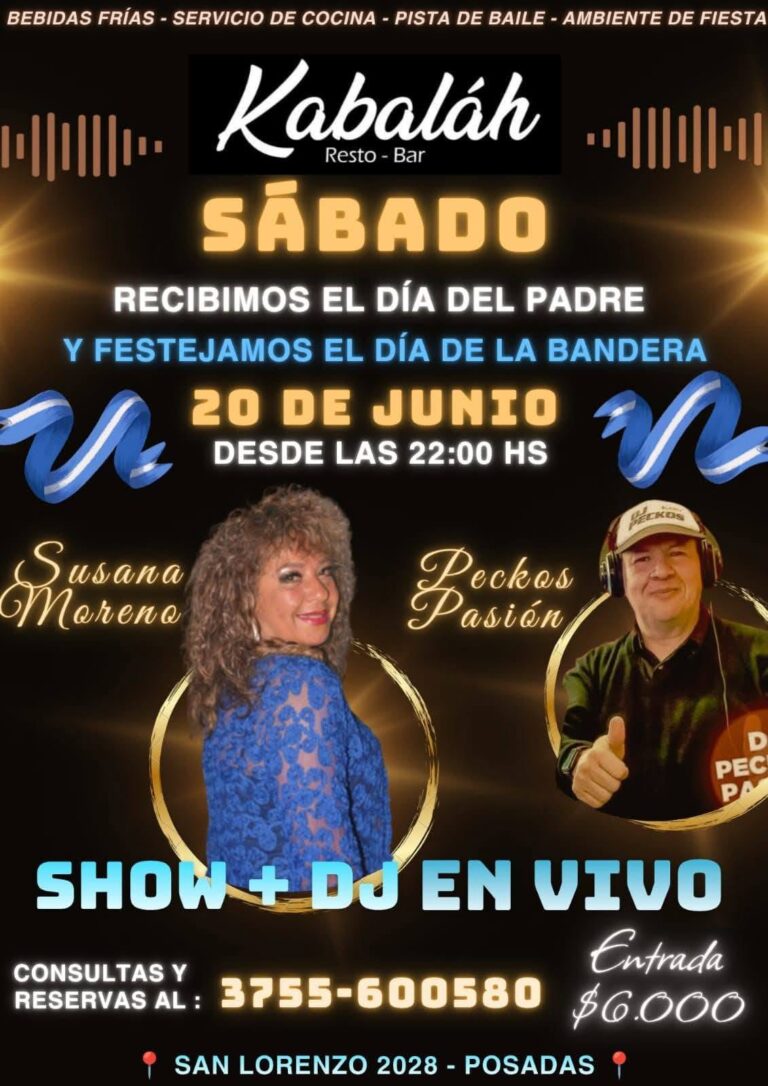 Show de Susana Moreno + DJ en vivo Peckos Pasión
