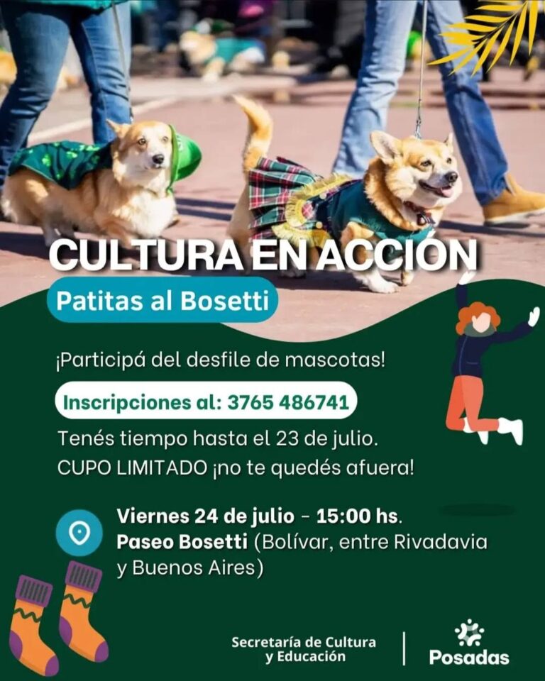 Cultura en Acción, Patitas al Bosetti, desfile de perros