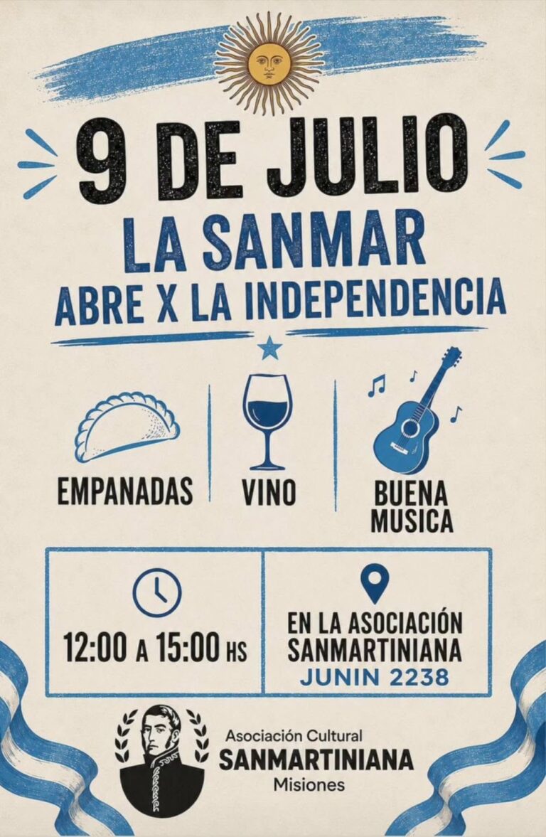 9 de Julio, empanadas, vino y buena música