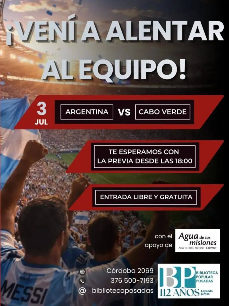 Vení a alentar al equipo, proyección del partido Argentina vs Cabo Verde
