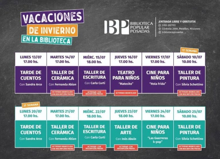 Vacaciones de Invierno en Posadas