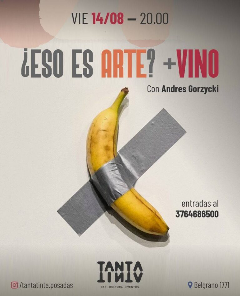 ¿Eso es Arte? + Vino con Andrés Gorzycki