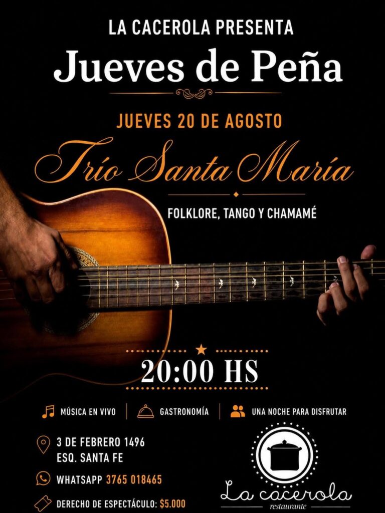 Jueves de Peña presenta Trío Santa María