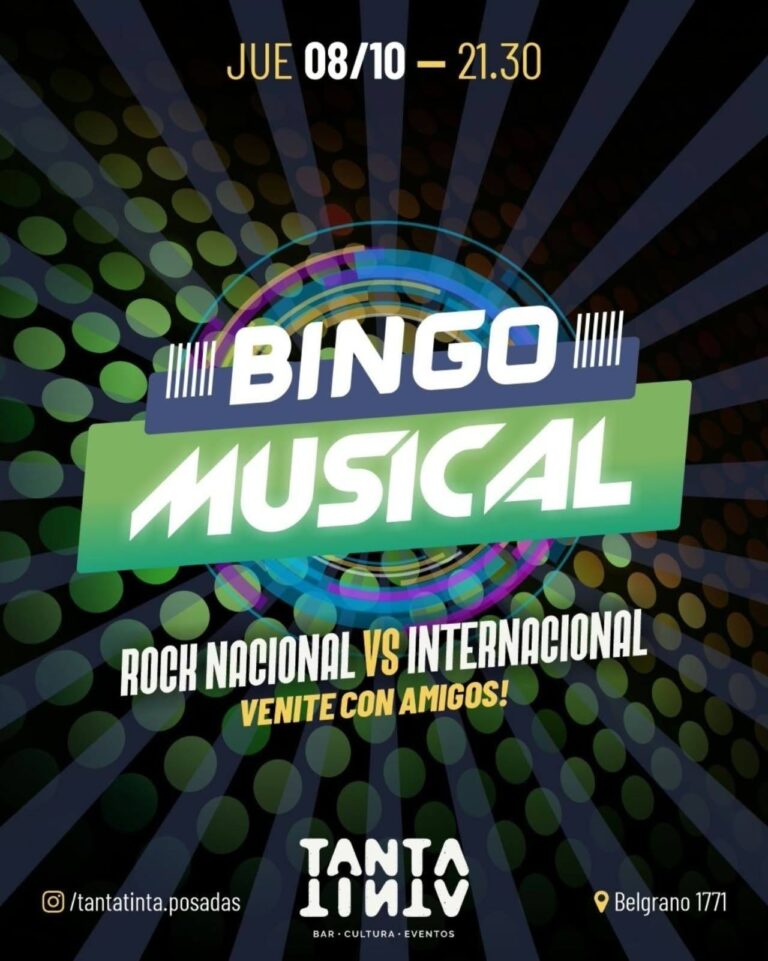 Bingo Musical: Rock Nacional vs Internacional